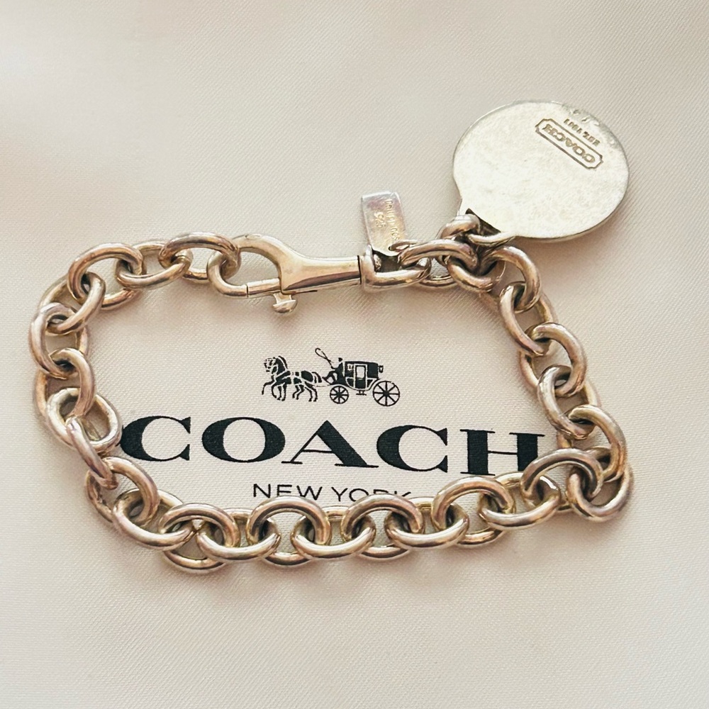 Coach 925 Sterling Silver Charm Bracelet - Picture 11 of 14